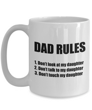 Load image into Gallery viewer, Dad Rules Mug From Daughter Funny Gift Idea for Novelty Gag Coffee Tea Cup-Coffee Mug