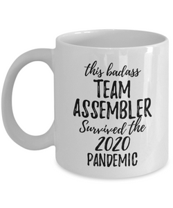 This Badass Team Assembler Survived The 2020 Pandemic Mug Funny Coworker Gift Epidemic Worker Gag Coffee Tea Cup-Coffee Mug