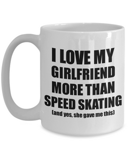 Speed Skating Boyfriend Mug Funny Valentine Gift Idea For My Bf Lover From Girlfriend Coffee Tea Cup-Coffee Mug