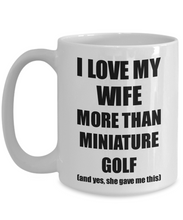 Load image into Gallery viewer, Miniature Golf Husband Mug Funny Valentine Gift Idea For My Hubby Lover From Wife Coffee Tea Cup-Coffee Mug