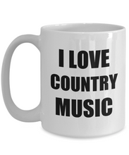 Load image into Gallery viewer, I Love Country Music Coffee Mug Funny Gift Idea Novelty Gag Coffee Tea Cup-Coffee Mug