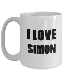I Love Simon Mug Funny Gift Idea Novelty Gag Coffee Tea Cup-Coffee Mug