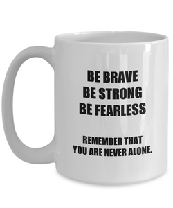 Dad Mug Verse Brave Strong Fearless Inspirational Quote Mom Funny Gift Idea for Novelty Gag Coffee Tea Cup-Coffee Mug