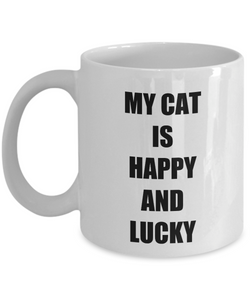 Happy Lucky Cat Mug Funny Gift Idea for Novelty Gag Coffee Tea Cup-[style]