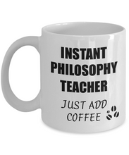 Load image into Gallery viewer, Philosophy Teacher Mug Instant Just Add Coffee Funny Gift Idea for Corworker Present Workplace Joke Office Tea Cup-Coffee Mug