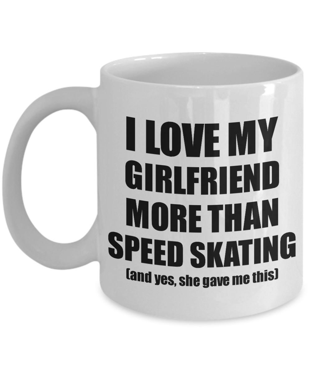 Speed Skating Boyfriend Mug Funny Valentine Gift Idea For My Bf Lover From Girlfriend Coffee Tea Cup-Coffee Mug