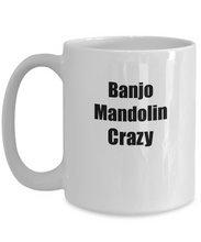 Load image into Gallery viewer, Funny Banjo Mandolin Crazy Mug Musician Gift Instrument Player Present Coffee Tea Cup-Coffee Mug