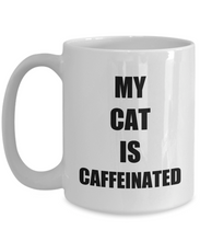 Load image into Gallery viewer, Caffeinated Cat Mug Funny Gift Idea for Novelty Gag Coffee Tea Cup-[style]