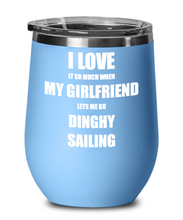 Load image into Gallery viewer, Funny Dinghy Sailing Wine Glass Gift For Boyfriend From Girlfriend Lover Joke Insulated Tumbler Lid-Wine Glass