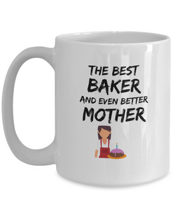 Baker Mom Mug Best Mother Funny Gift for Mama Novelty Gag Coffee Tea Cup-Coffee Mug
