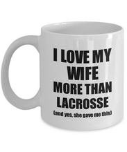 Load image into Gallery viewer, Lacrosse Husband Mug Funny Valentine Gift Idea For My Hubby Lover From Wife Coffee Tea Cup-Coffee Mug