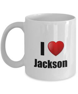 Jackson Mug I Love City Lover Pride Funny Gift Idea for Novelty Gag Coffee Tea Cup-Coffee Mug