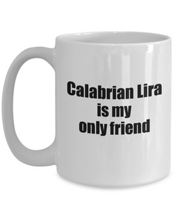 Funny Calabrian Lira Mug Is My Only Friend Quote Musician Gift for Instrument Player Coffee Tea Cup-Coffee Mug