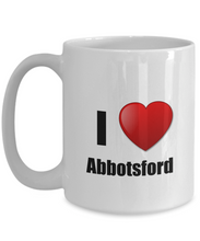 Load image into Gallery viewer, Abbotsford Mug I Love City Lover Pride Funny Gift Idea for Novelty Gag Coffee Tea Cup-Coffee Mug
