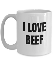 Load image into Gallery viewer, I Love Beef Mug Funny Gift Idea Novelty Gag Coffee Tea Cup-Coffee Mug