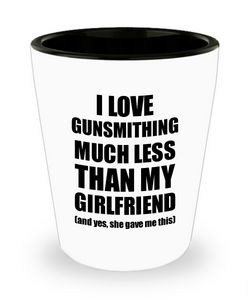 Gunsmithing Boyfriend Shot Glass Funny Valentine Gift Idea For My Bf From Girlfriend I Love Liquor Lover Alcohol 1.5 oz Shotglass-Shot Glass