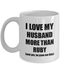 Ruby Wife Mug Funny Valentine Gift Idea For My Spouse Lover From Husband Coffee Tea Cup-Coffee Mug