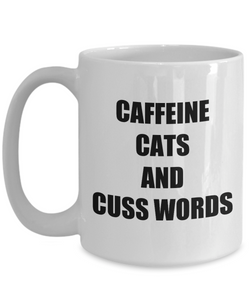 Cafeine Cats And Cuss Words Mug Funny Gift Idea for Novelty Gag Coffee Tea Cup-[style]