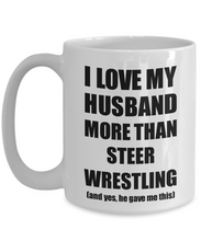 Load image into Gallery viewer, Steer Wrestling Wife Mug Funny Valentine Gift Idea For My Spouse Lover From Husband Coffee Tea Cup-Coffee Mug