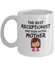 Load image into Gallery viewer, Receptionist Mom Mug Best Mother Funny Gift for Mama Novelty Gag Coffee Tea Cup-Coffee Mug