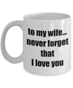 To My Wife Never Forget That I Love You Mug Funny Gift Idea Novelty Gag Coffee Tea Cup-Coffee Mug