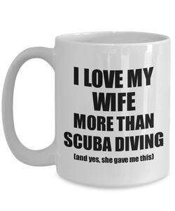Scuba Diving Husband Mug Funny Valentine Gift Idea For My Hubby Lover From Wife Coffee Tea Cup-Coffee Mug