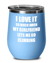 Load image into Gallery viewer, Funny Climbing Wine Glass Gift For Boyfriend From Girlfriend Lover Joke Insulated Tumbler Lid-Wine Glass