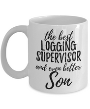 Load image into Gallery viewer, Logging Supervisor Son Funny Gift Idea for Child Coffee Mug The Best And Even Better Tea Cup-Coffee Mug