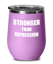 Load image into Gallery viewer, Depression Wine Glass Awareness Gift Idea Hope Cure Inspiration Insulated Tumbler With Lid-Wine Glass