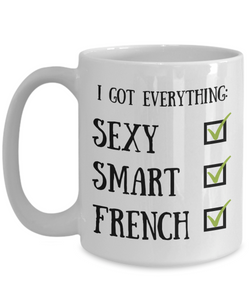 French Coffee Mug France Pride Sexy Smart Funny Gift for Humor Novelty Ceramic Tea Cup-Coffee Mug