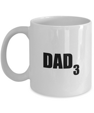 Load image into Gallery viewer, Dad X3 Mug Funny Gift Idea for Novelty Gag Coffee Tea Cup-Coffee Mug