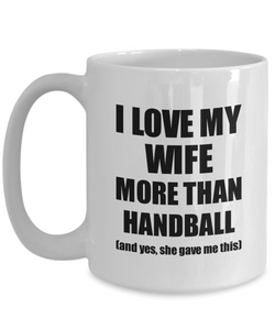 Handball Husband Mug Funny Valentine Gift Idea For My Hubby Lover From Wife Coffee Tea Cup-Coffee Mug