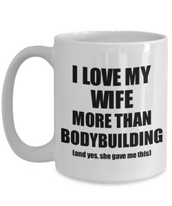Bodybuilding Husband Mug Funny Valentine Gift Idea For My Hubby Lover From Wife Coffee Tea Cup-Coffee Mug