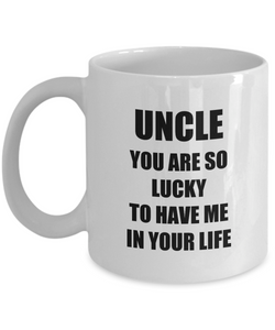 Lucky Uncle Mug Funny Gift Idea for Novelty Gag Coffee Tea Cup-Coffee Mug