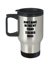 Load image into Gallery viewer, Piano Teacher Travel Mug Coworker Gift Idea Funny Gag For Job Coffee Tea 14oz Commuter Stainless Steel-Travel Mug