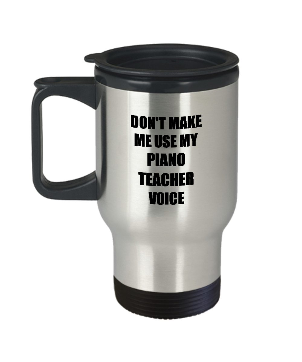 Piano Teacher Travel Mug Coworker Gift Idea Funny Gag For Job Coffee Tea 14oz Commuter Stainless Steel-Travel Mug