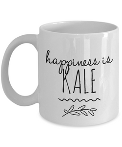 Happiness is Kale funny mug for vegan-Coffee Mug