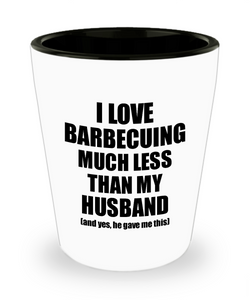 Barbecuing Wife Shot Glass Funny Valentine Gift Idea For My Spouse From Husband I Love Liquor Lover Alcohol 1.5 oz Shotglass-Shot Glass
