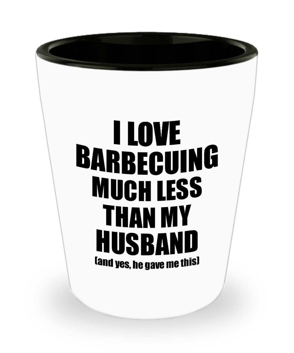 Barbecuing Wife Shot Glass Funny Valentine Gift Idea For My Spouse From Husband I Love Liquor Lover Alcohol 1.5 oz Shotglass-Shot Glass