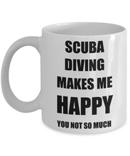 Load image into Gallery viewer, Scuba Diving Mug Lover Fan Funny Gift Idea Hobby Novelty Gag Coffee Tea Cup Makes Me Happy-Coffee Mug