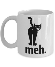 Load image into Gallery viewer, Meh Cat Butthole Mug Funny Gift Idea for Novelty Gag Coffee Tea Cup-Coffee Mug
