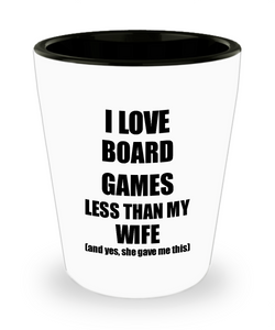 Board Games Husband Shot Glass Funny Valentine Gift Idea For My Hubby From Wife I Love Liquor Lover Alcohol 1.5 oz Shotglass-Shot Glass