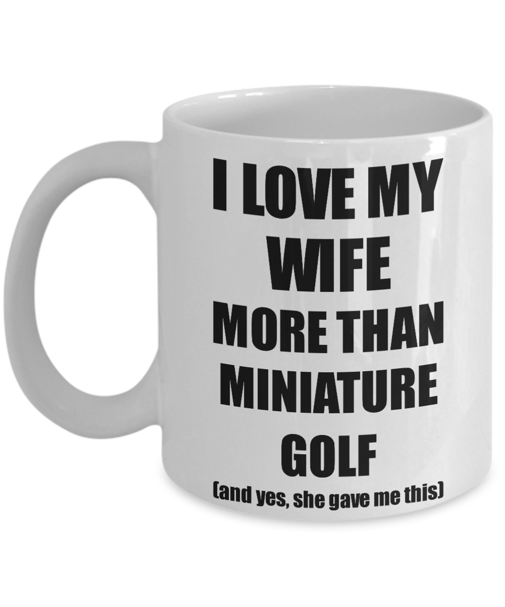 Miniature Golf Husband Mug Funny Valentine Gift Idea For My Hubby Lover From Wife Coffee Tea Cup-Coffee Mug