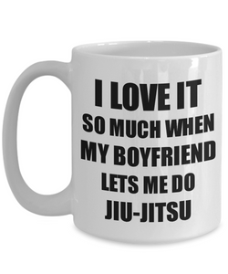 Jiu-Jitsu Mug Funny Gift Idea For Girlfriend I Love It When My Boyfriend Lets Me Novelty Gag Sport Lover Joke Coffee Tea Cup-Coffee Mug