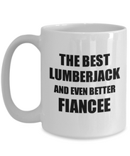 Load image into Gallery viewer, Lumberjack Fiancee Mug Funny Gift Idea for Her Betrothed Gag Inspiring Joke The Best And Even Better Coffee Tea Cup-Coffee Mug