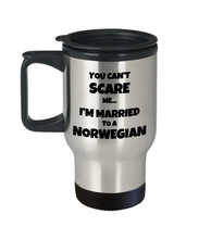 Load image into Gallery viewer, Norwegian Travel Mug Husband Wife Married Couple Funny Gift Idea for Car Novelty Coffee Tea Commuter 14oz Stainless Steel-Travel Mug