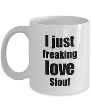 Load image into Gallery viewer, Sfouf Lover Mug I Just Freaking Love Funny Gift Idea For Foodie Coffee Tea Cup-Coffee Mug