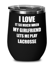Load image into Gallery viewer, Funny Lacrosse Wine Glass Gift For Boyfriend From Girlfriend Lover Joke Insulated Tumbler Lid-Wine Glass
