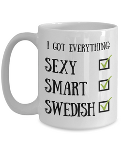 Swedish Coffee Mug Sweden Pride Sexy Smart Funny Gift for Humor Novelty Ceramic Tea Cup-Coffee Mug