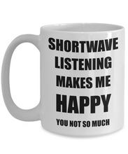Load image into Gallery viewer, Shortwave Listening Mug Lover Fan Funny Gift Idea Hobby Novelty Gag Coffee Tea Cup Makes Me Happy-Coffee Mug